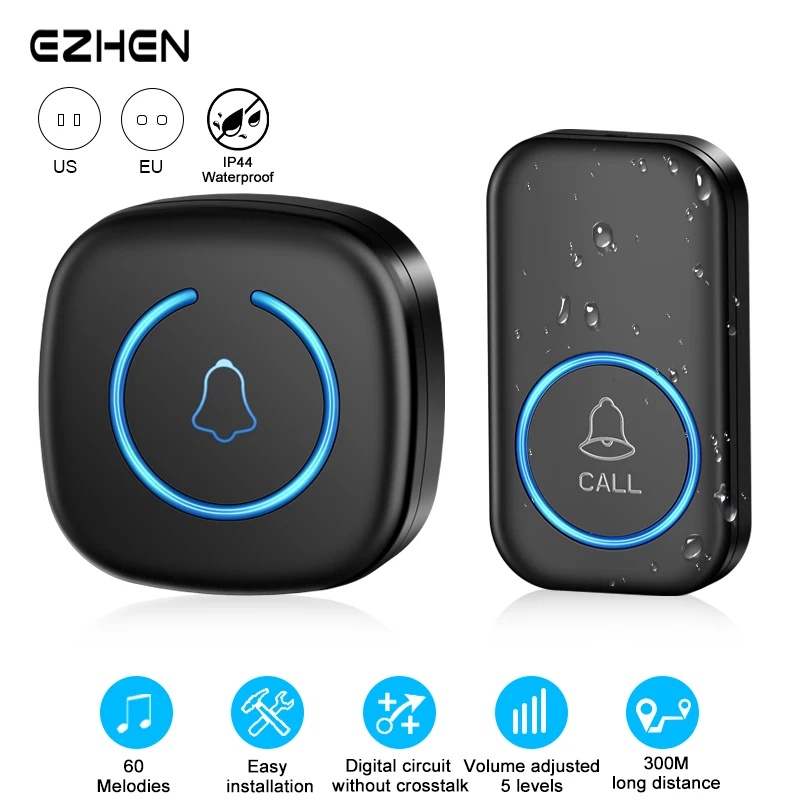 Smart Home Europe - Kabellose Intelligente Türklingel mit 300M/984 FT