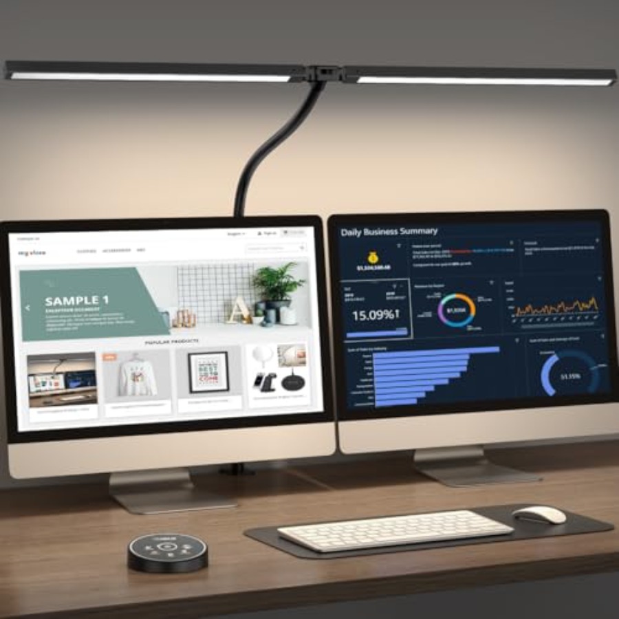 Smart Home Monitor - LED-Schreibtischlampe für Büro und Zuhause -