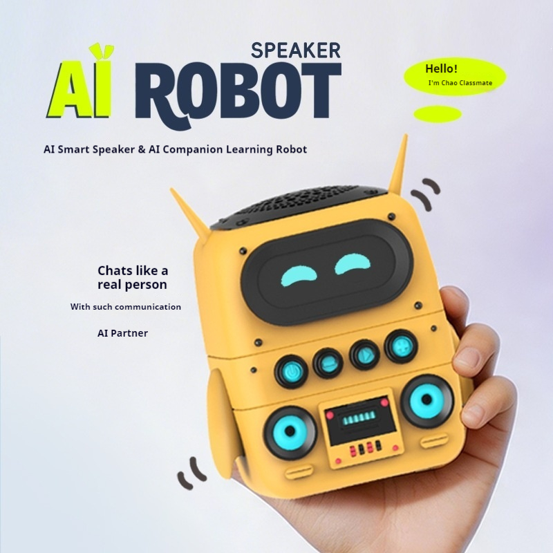 Smart Home Life - KI-Smart-Roboter-Lautsprecher: KI-Großmodell-Chatroboter, intelligenter Lernbegleiter, tragbarer kabelloser