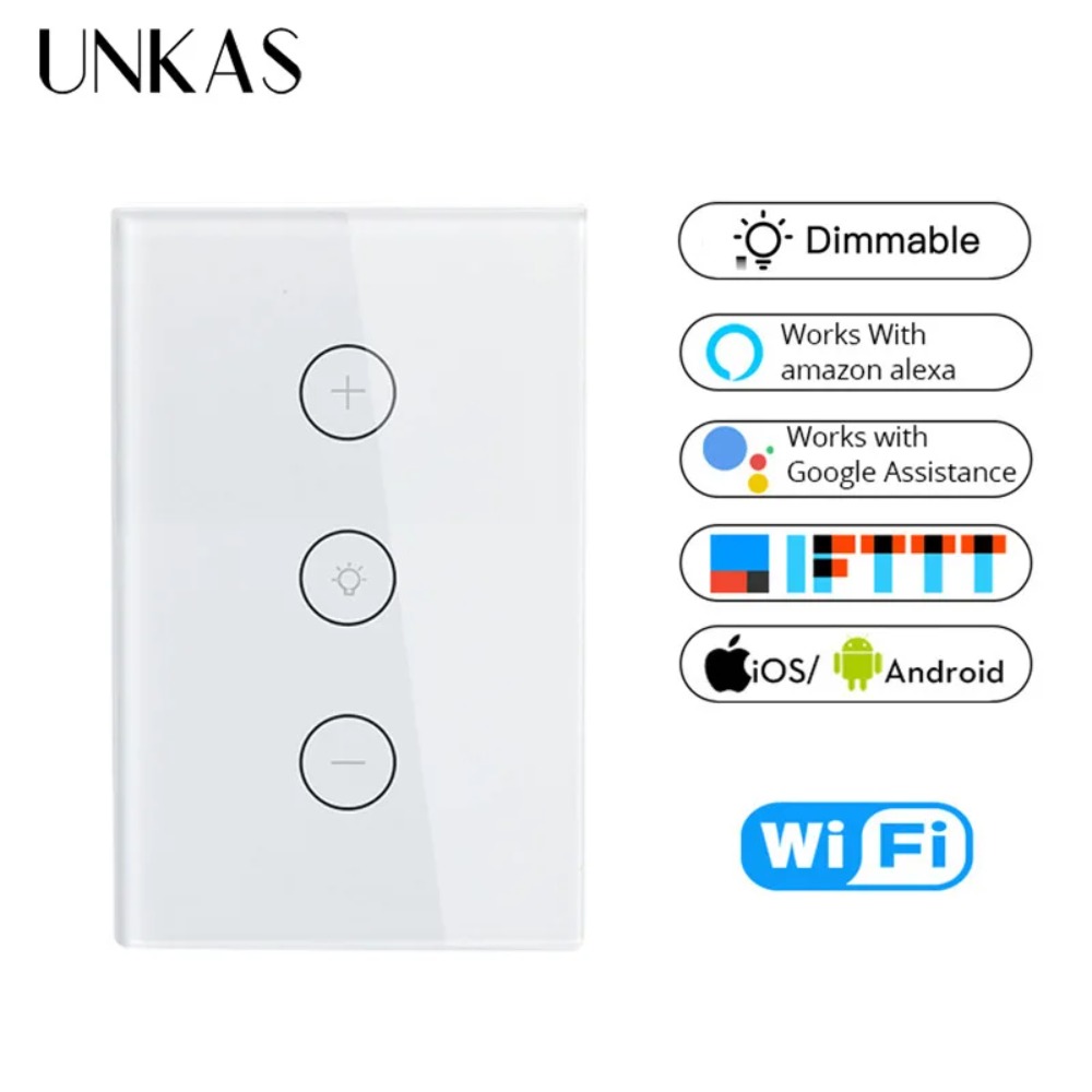 Smart Home Touchscreen Control Panel - UNKAS Life WiFi Smart Dimmer Lichtschalter,