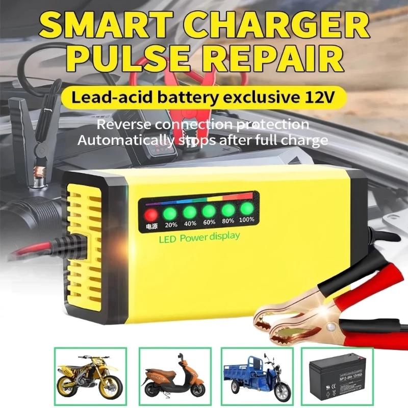 Smart Home Life - @*Smart 12V Universal-Autobatterieladegerät mit Verpolungsschutz, geeignet