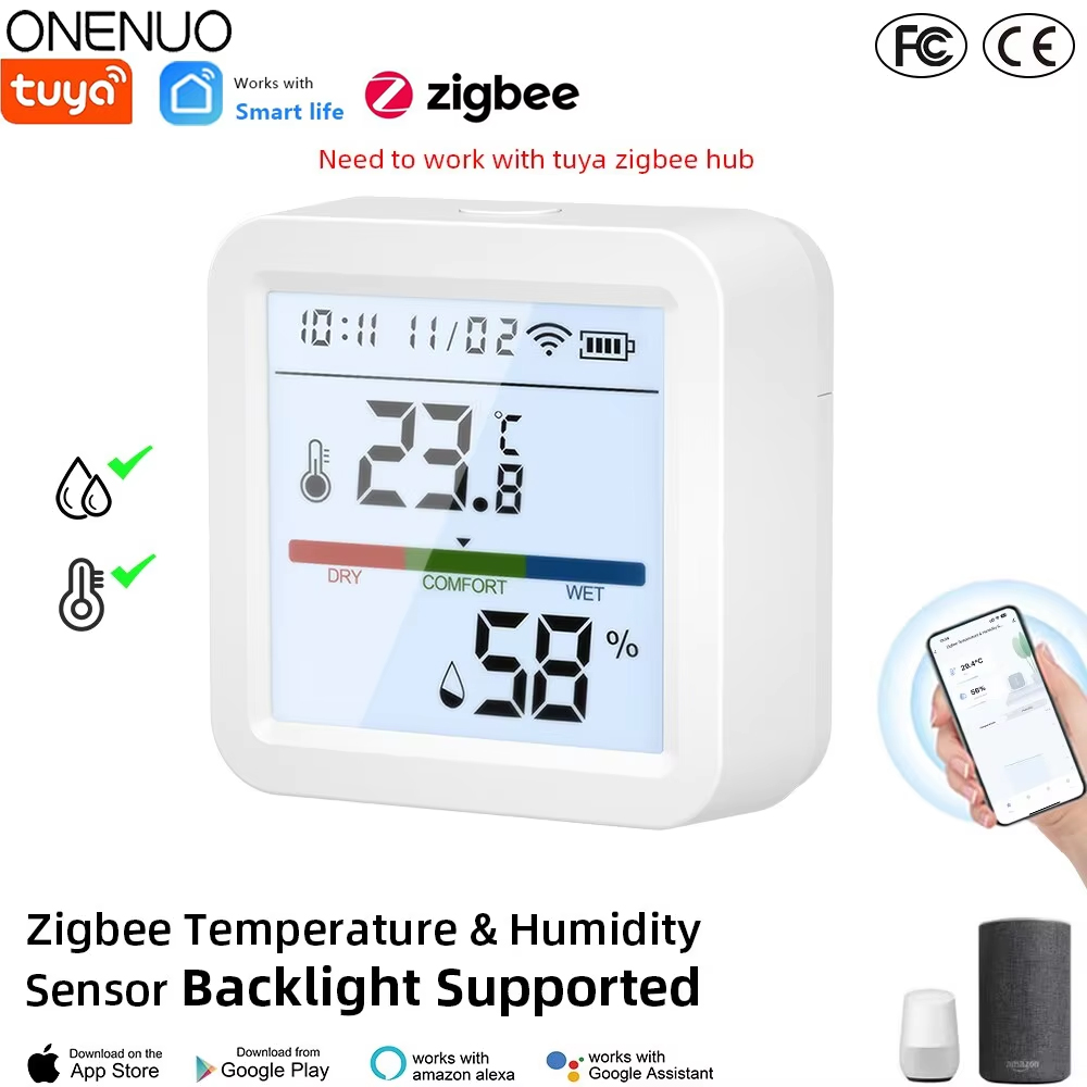 Smart Home Gira - Tuya ZigBee Smart Home Temperatur-Feuchtigkeitssensor mit