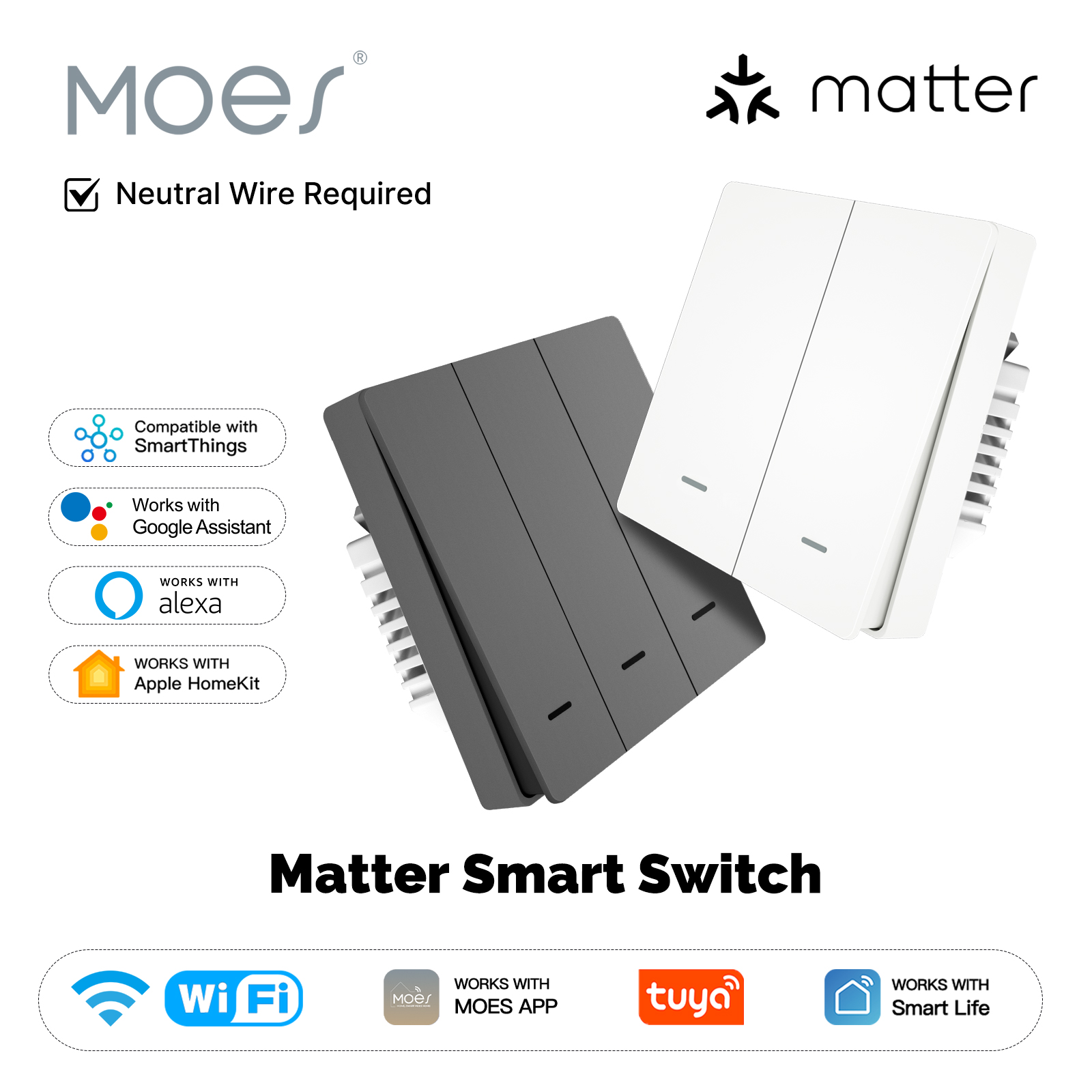 Smart Home Google - MOES Matter Tuya WiFi Smart Licht