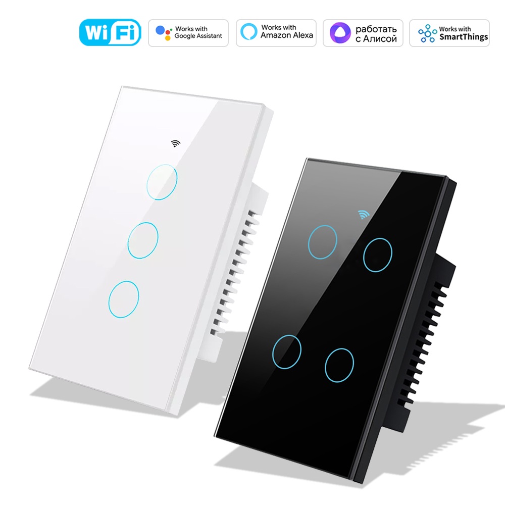 Smart Home Touchscreen Control Panel - Smart Life WLAN+Bluetooth Touch-Lichtschalter US Touch-Panel-Schalter