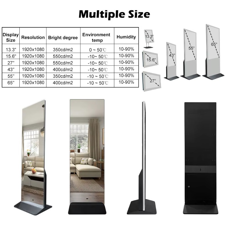 43 Zoll 55 Zoll 65 Zoll Fitnes – Smart Home Gym Mirror Bewertung und Preis