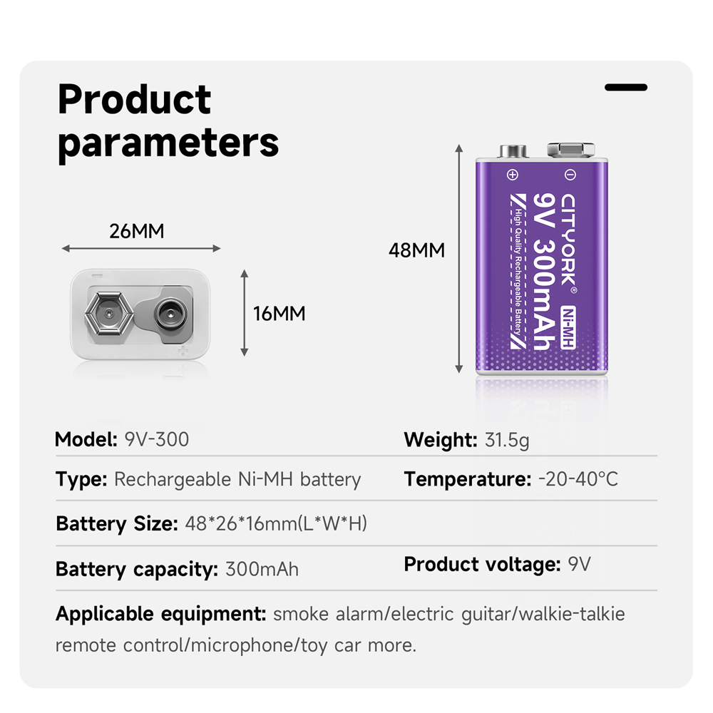 9V 6F22 NiMH Akku 300mAh + LED – Smart Smoke Detector Bewertung und Preis